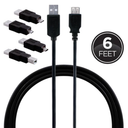 Philips Universal USB Cable Kit, Black 6ft
