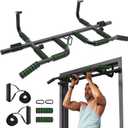 New Upgrade Pull Up Bar for Doorway with Ergonomic Grip - Upto 440 Lbs Capacity, No Screwing or Slipping - USA Original Patent, Designed, Shipped