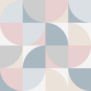 Transform Curves Blue and Pink Peel and Stick Wallpaper