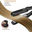 LOVANI Mini Flat Iron 0.5 inch, Dual Voltage Travel Hair Straightener for Short to Medium Hair & Bangs, Small Size Ceramic Tourmaline 3D Floating Plates, HeatResistant Pouch Included