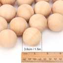 50 Pack Wooden Balls for Crafts - 1.5 Inch Multipurpose Unfinished Round Wood Spheres, DIY Decorative Crafting Balls, Suitable for Art Projects and Home Decoration