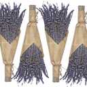 Cedar Space Lavender Dried Flowers 4 Bunches Dried Lavender Ideal Home Fragrance Products for Home Decorations, Wedding, Party, Photography & Flower Arrangements, Total Length 16 Inches