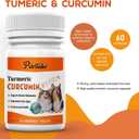 Turmeric Curcumin for Dogs  Hip & Joint Support, Heart & Immune Health Supplement, Immune System Booster, Joint Care for All Breeds & Ages, 60 Chewable Tablets