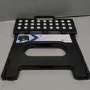 Handy Laundry Folding Step Stool - Sturdy Enough Collapsible Stool to Support Adults and Safe Enough for Kids - Opens Easy with One Flip - Great for Kitchen, Bathroom or Bedroom (Black - 9 Inch)