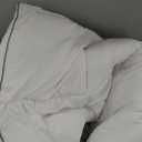 sleeprove Noiseless Queen Size Down Comforter, Medium Weight All-Season Duvet Insert with 8 Loops, Luxury Bedding Comforter, White, 90"x90"