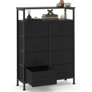 DUMOS Tall 8 Drawer Dresser for Bedroom, Storage Chest of Drawers Cabinet, 31.5"D x 45.9"W x 11.8"H
