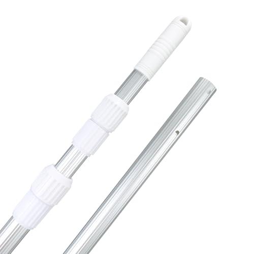 10 FT Telescopic Pool Pole-Professional Swimming Pool Cleaning Poles, Adjustable Telescopic Pole for Skimmer Net, Brush, Vacuum Head, Strong Grip & Lock