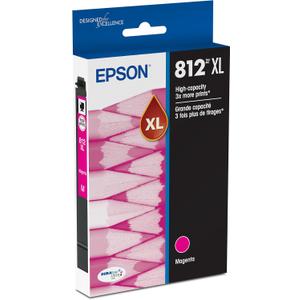 EPSON 812 DURABrite Ultra Ink High Capacity Magenta Cartridge (T812XL320-S) Works with WorkForce Pro WF-7310, WF-7820, WF-7840, WorkForce EC-C7000
