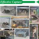 2 Packs Humane Rat Trap Outdoor, Wanqueen Humane Mouse Traps Indoor for Home, Small Rodent Chipmunk Trap and Other Live Animal Cage Catch and Release