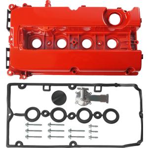 Aluminum Engine Valve Cover Kit with Gasket, Bolts, Oil Filler Cap Compatible with 2011-2016 Chevy Cruze, 2012-2018 Sonic, 2013-2020 Trax, 2009-2011 Aveo Aveo5 1.6L 1.8L Replace# 55558673 55564395