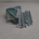 Orimade Rustproof 5 Tier Floor Standing Corner Shower Caddy Organizer, Plastic Metal Splicing Floor Corner Shelf Rack Stands for Bathroom, Blue