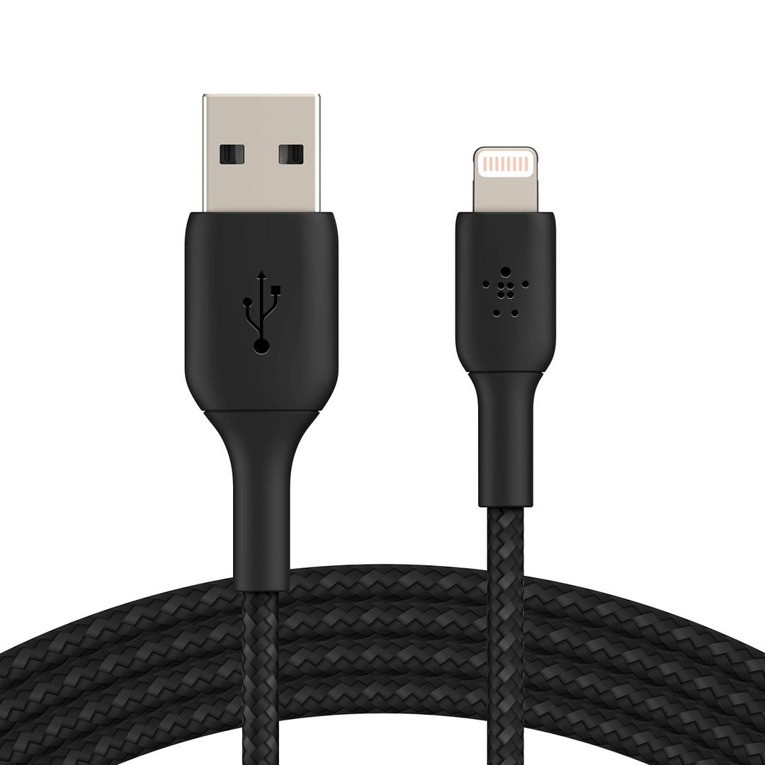 Belkin Braided Lightning Cable (Boost Charge Lightning to USB Cable for iPhone, iPad, AirPods)