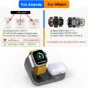 For Apple Watch Charger,Magnetic Fast Charging Dock Compatible with iWatch Series 11/Ultra/SE/10/9/8/7/6/5,for Apple Watch Airpod Charger Stand Holder,Watch Charging Station Cable(Gray)