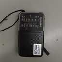 Portable AM FM Transistor Radio Battery Operated, NOAA Weather Radio with Loud Speaker, Headphone Jack, 2 AA Batteries, Excellent Reception, for Everyday Carry Essential, Travel, Storms (Black)