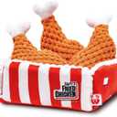 Pawty Dog Toys - PAWTY Fried Chicken Interactive Dog Toy - Snuffle Nosework Puzzle with Squeaker - Pet Stress Relief Game - Hide Treat Food Puzzle - Medium Dog - Durable Cute Dog Gifts