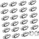 Sureio 24 Pairs Magnetic Necklace Bracelet Clasps Magnet Converter Jewelry Clasps Extenders Locking for Bracelet Necklace Making(Silver)