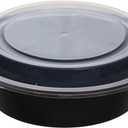 24 oz Round Food Containers - 50 Pack Commercial, BPA-Free, Freezer/Dishwasher Safe - For Salads, Grain Bowls & Side Dishes