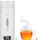 ITSA Travel Electric Kettle 500ml Portable Stainless Steel Water Boiler with Temperature Control & Auto Shut Off  Mini Electric Kettle for Coffee, Tea & Hot Water, BPA-Free (WHITE)