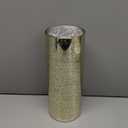 WGVI Hurricane Candle Holder Sleeve, W: 4", Ht: 12", Gold Speckled Glass Cylinder Open Both Ends, Chimney Tube Shade, 1 Piece