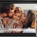 WiFi Digital Picture Frame, 32GB Memory, 15.6 Inch Large Digital Photo Frame with 1920x1080 HD IPS Touchscreen, Auto-Rotate, Share Photos/Videos via Frameo APP, for Family, Friends-Black