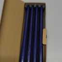 CANDWAX 12 inch Taper Candles - Set of 4 Dripless and Smokeless Unscented Slow Burning Candle Sticks - Dark Blue Candles