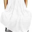 Exclusivo Mezcla Fleece Throw XL Blanket for Couch, Sofa, Super Soft and Warm Pure White Blankets, All Season, Cozy, Plush, Lightweight, 50x70 Inches