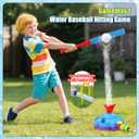 4-in-1 Water Sprinkler Baseball Toy, Water-Spraying Rocket, Water Baseball, Rocket Launch Game, Spinning Water Sprayer Outdoor Summer Toys for Boys Girls Outside Water Game Toys for Kids 3-12