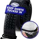 BELTAWAY Tuck N Stay Shirt Stays for Men, Designed to Keep Shirt Tucked All Day, Extra Gripping Elastic Belt, Durable & Discreet, Perfect for Work & Casual Wear, One Size, Designed in USA (Black)