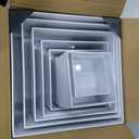 10 Pcs Acrylic Buffet Risers, Large Stackable Food Display Stand, Nesting Cube Box with Hollow Bottom, Food Risers for Buffet Table Dessert Jewelry Catering(10'' 9'' 8'' 7'' 6'' 5'' 5'' 4'' 4'' 3'')