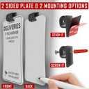 Please Leave Parcels Here Sign Removable Custom Text Delivery Notice All Packages To Front Door Parcel Box Sign For Outside Rust-Free Heavy Duty Weather Resistant - 1 Pack