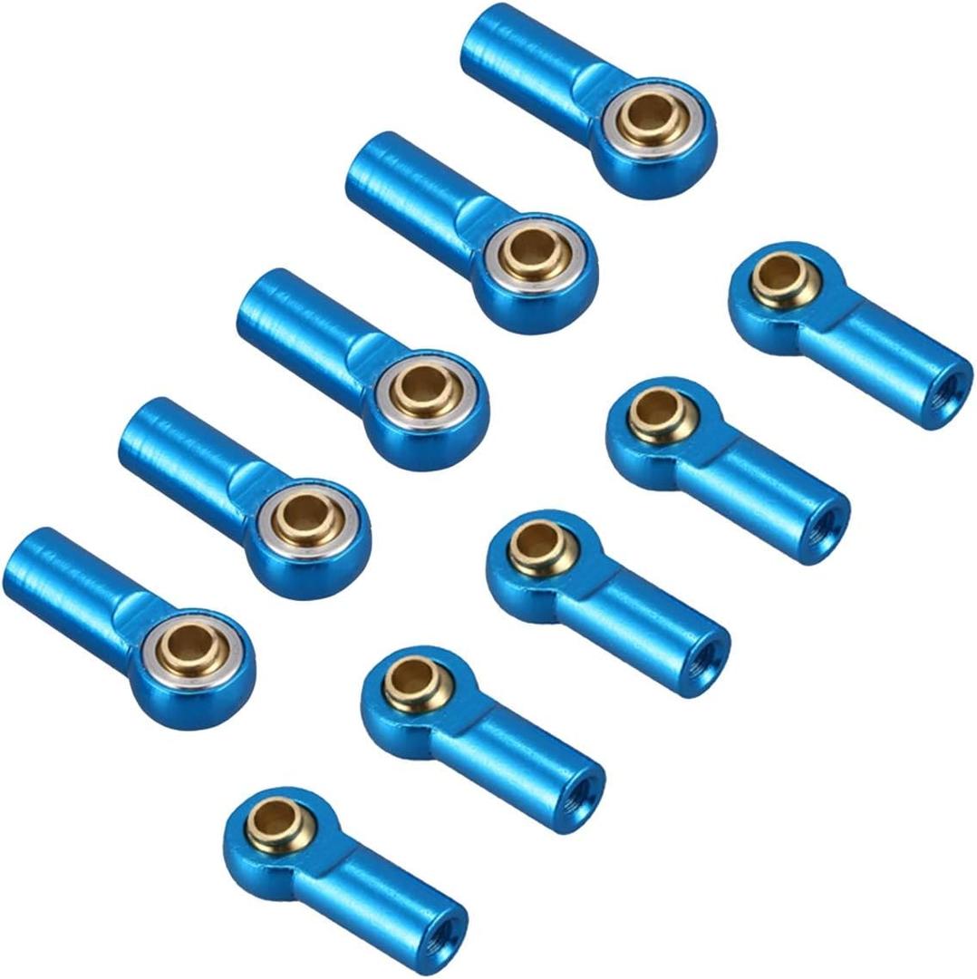 10PCS ShareGoo Aluminum M3 Tie Rod End Ball Joint Link Ball Head Holder Compatible with Tamiya HSP Traxxas Axial SCX10 1/10 RC Car Truck Buggy Crawler