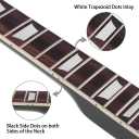 Alnicov Electric Guitar Neck DIY For Gibson LP Guitars Parts Replacement 22 Fret Maple Neck Rosewood Fretboard with White Trapezoid Dots Inlay Black Gloss 1