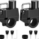 Windance 2 Pack Motorcycle Helmet Lock, Helmet Holder Hook for 7/8" 22mm Handlebar, Anti Theft Security Lock for Motorbike Bike Frame Tube Bumper Luggage Rack (Keyed Different)