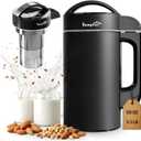 304 Stainless Steel Almond Milk Maker Machine (Built-in Filter) 50oz 6-7 Cups Per Batch, 8-IN-1 Cooking Blender Make Plant Based Nut Milk, Soy Oat Milk, Soup & Juice, Automatic Cleaning (Black)