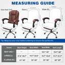NeColorLife Large Seat Cover for Office Chairs Stretchy & Washable Slipcover for Oversized Cushions, Fits 19.726", Black (Seat Only)