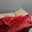 Flannel Fleece Luxury Blanket Red Queen(90"x90") Size Lightweight Cozy Plush Microfiber Solid Blanket by Bedsure