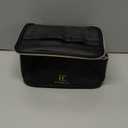 OCHEAL Makeup Bag, Portable Cosmetic Bag, Large Capacity Travel Makeup Case Organizer, Black For Women Toiletry Bag for Girls Traveling With Handle and Divider