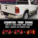 LED Tail Lights Compatible with 2009-2018 Dodge RAM 1500, 2010-2018 Ram 2500 Pickup Truck, Clear Lens Classic RAM Taillights Assembly, Red(Plug & Play)