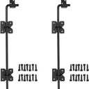 Heavy Duty 24 inch Cane Bolt Drop Rod Gate Drop Pin Steel Material -2 Pack mainly for Double Open Door