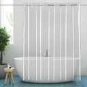 YISURE No Hook Needed Long Shower Curtain 84in, Clear PEVA Plastic Waterproof Heavy Duty Bathroom Curtain Hook Free Transparent Shower Liner 72x84 Inches