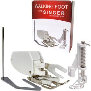Open Toe Even Feed Walking Foot W/Guide for Brother Sewing Machine Quilting and Sewing Stitch Through Multiple Layers Bonus Free Motion Quilting Darning Embroidery Presser Foot