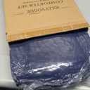 HARBOREST Twin Comforter Set Navy - Ruffle Comforter for Twin Size Bed, Fluffy Twin Size Comforter Set for All Seasons, 2 Pieces Shabby Chic Bedding Comforter Sets(1 Comforter & 1 Pillow Sham)