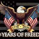 250th Anniversary American Flag 3x5 Ft Double-Sided, 1776-2026 USA 250 Years of Freedom Flag, Patriotic Eagle Design, 100% Polyester Indoor Outdoor All-Weather Banner