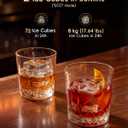 ecozy 2" Large Ice Cube Maker with CrystalFlux Technology, 2 pcs in 30 Mins with Eco Mode, 72 pcs/Day, 24H Timer, Clear Square Ice Machine with Self-Cleaning, Enhanced Insulation for Whiskey Bar | Square Ice 72 pcs / Day, Self-Cleaning for Whiskey Bar