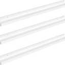 HOOBRO Floating Shelves, Wall Shelf Set of 3, 47.2 Inches Hanging Shelf with Raised Edge and Invisible Brackets, for Bathroom, Bedroom, Kitchen, Office, Living Room Decor, White WT92BJ01