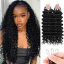 Miracle Knots Crochet Human Hair, Pre-Separated Deep Wave Crochet Hair for Black Women, Easy Install Hook Design, Invisible Natural Look, Lightweight No Itch, 50 Strands 60g 20 Inch