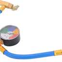 R1234YF Charging Hose with Gauge Kits, R-1234YF Adapter 1/2 LH Sealed Can Opener Tap, A/C Service Hose Refrigerant Cans Taper Sets