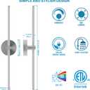 ZAGO Plug in or Hardwired Linear Wall Sconce: 24 Inch LED Indoor Modern Linear Wall Lights Set of Two with On/Off Switch, 5CCT Switchable, Brushed Nickel, Dimmable for Living Room, Bedroom, Hallway