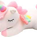 Unicorn Stuffed Animals, Soft Unicorn Plush Hugging Pillow Toy Gifts for Kids (White, 12 in)