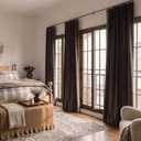 HPD Half Price Drapes Signature Velvet Thermal Blackout Curtains for Living Room 120 Inch Long (1 Panel) Rod Pocket Insulated Blackout Curtains for Bedroom Window Curtains, 50W x 120L, Java